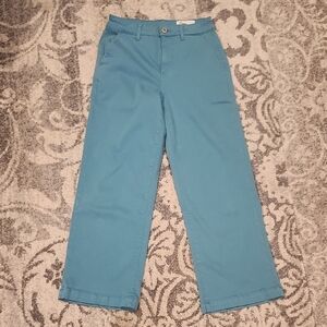 Cosmic Blue Love Women's Straight Leg Pants in Teal